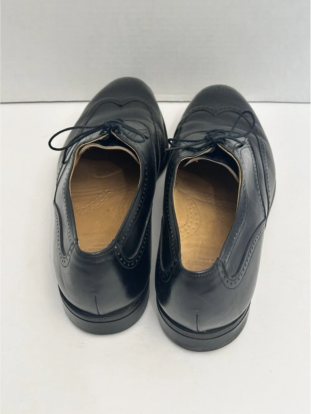 JOHNSTON & MURPHY CROWN ARISTOCRAFTSZ 10.5D MADE IN USA BLACK